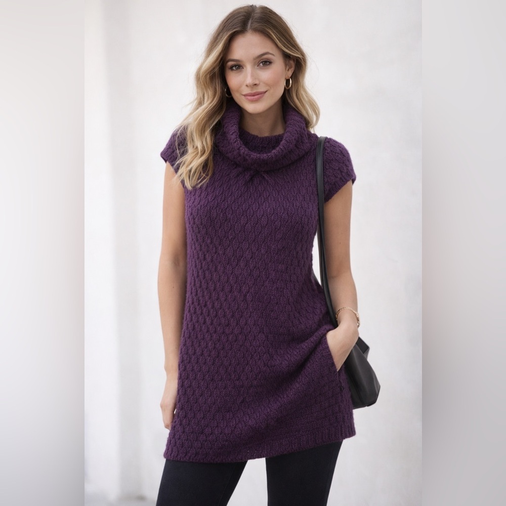 Design History Purple Cowl‎ Neck Sweater Sz. S